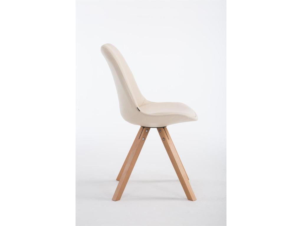 Dining chair - Faux leather / Natural - Cream - Laval 76365XYFJ