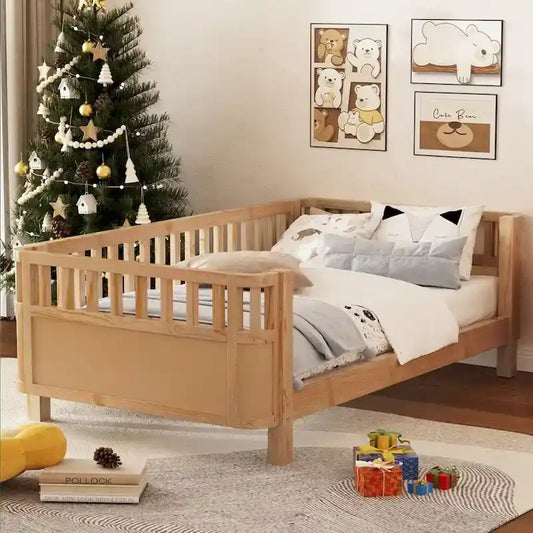 Wood Low Profile Bed Wood Platform Bed for Kids