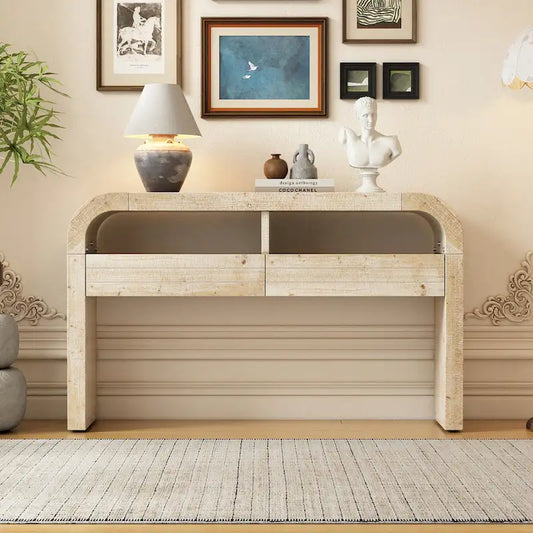Console Table Entryway Table, Natural Wood Wash