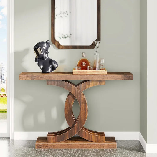 Console Tables for Entryway, Farmhouse 39 Wooden Sofa Table