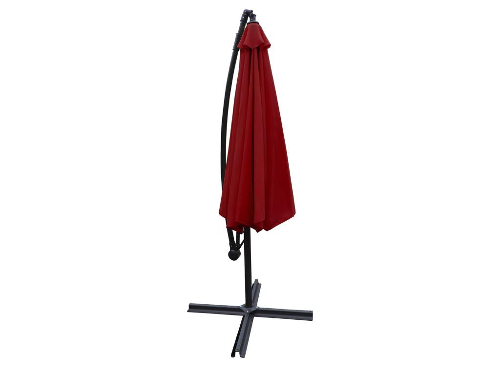 Artvivrestore 2.7x2.7m Square Cantilever Parasol, Red, with Cover - Artvivrestore 19405MXSA