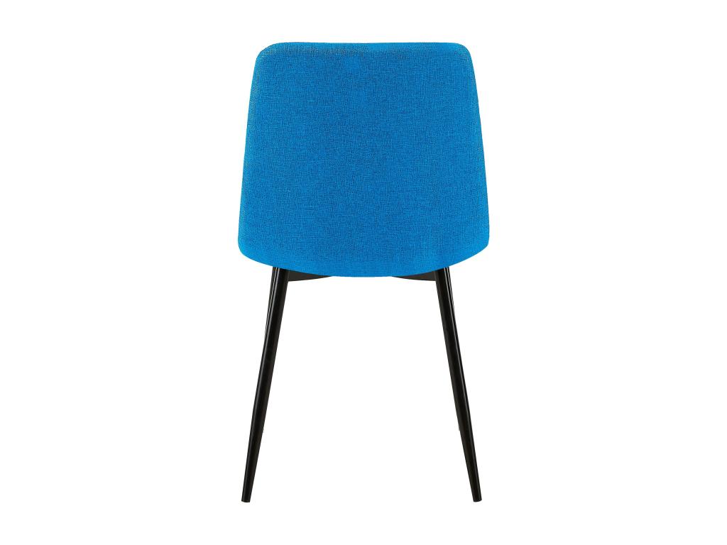 Set of 4 dining chairs - Fabric/Metal - Turquoise - Maisonpuretop 14875MXCE