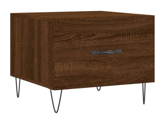 2-piece coffee tables, brown oak, 50x50x40 cm, engineered wood, 67363ECMM