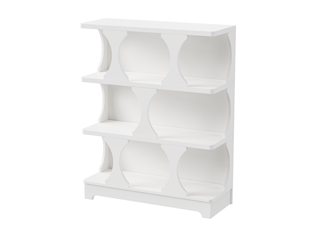 Sturdy vertical bookcase - 3 niches - White 77662GVRH