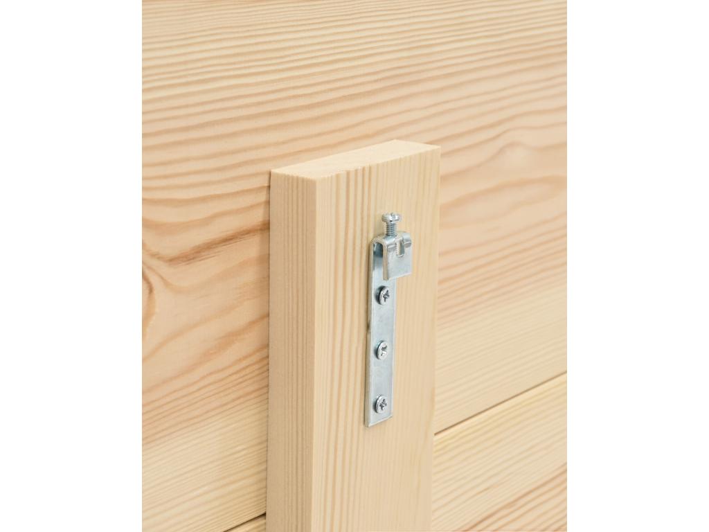 Brown pine wood headboard 100x60cm - Parisianestop 16731MZYO