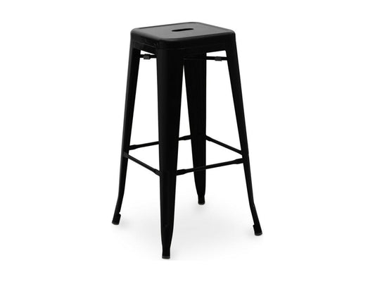 Parisianestop 76cm Reinforced Matte Steel Industrial High Stool -- Cream Color 30001AQCU