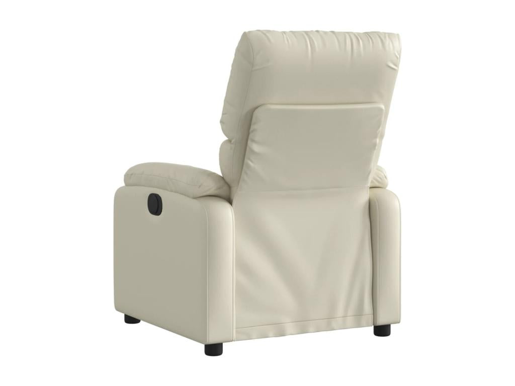 Cream Faux Leather Reclining Massage Chair 11147TTEB