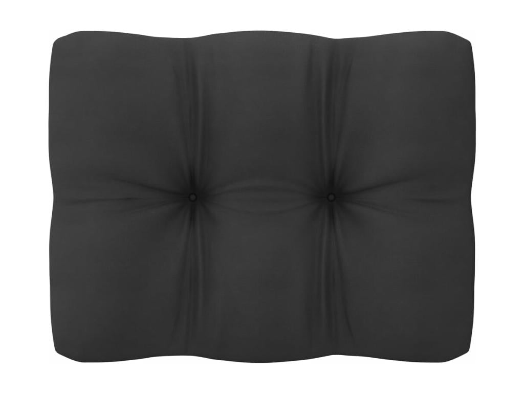 13-piece garden furniture set with cushions, black, solid pine wood, 19372TJIW