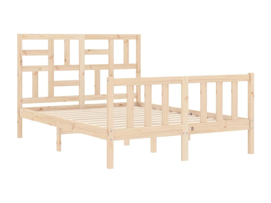 Bed frame without mattress solid pine wood 19222LKQN