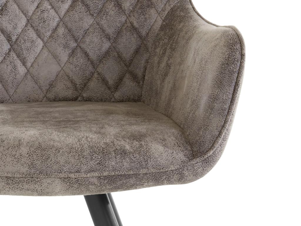 Armchair 1 pack in grey velvet 84780HKVC