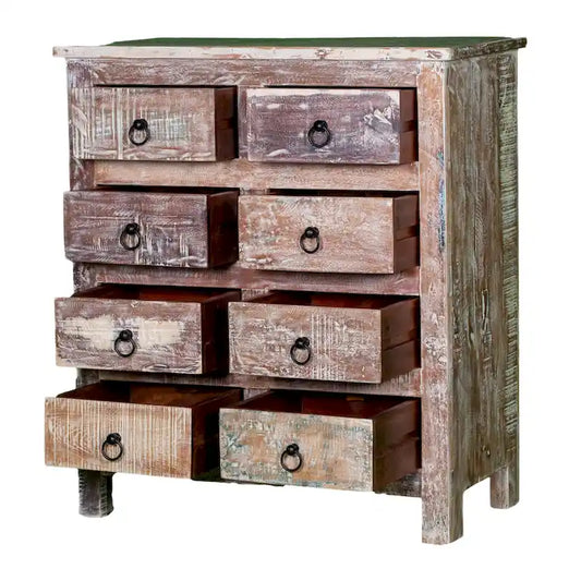 Maadze 32 Wide Reclaimed wood 8-Drawers Chest
