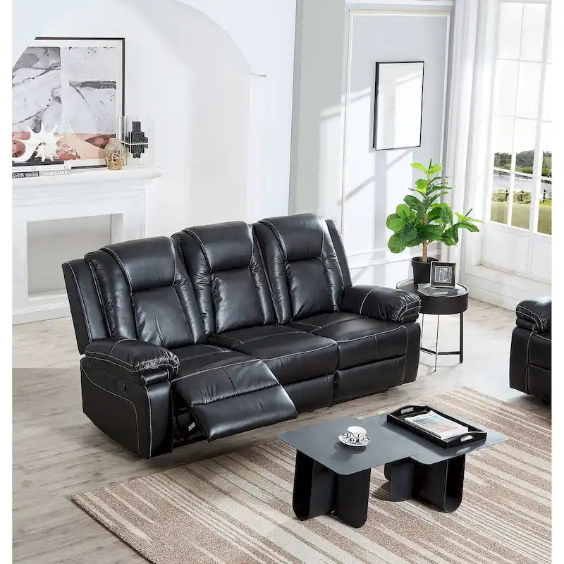 Bonded Leather Recliner Sofa