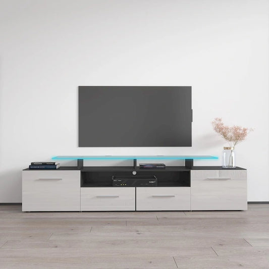 Evora Modern TV Stand with LED Light System