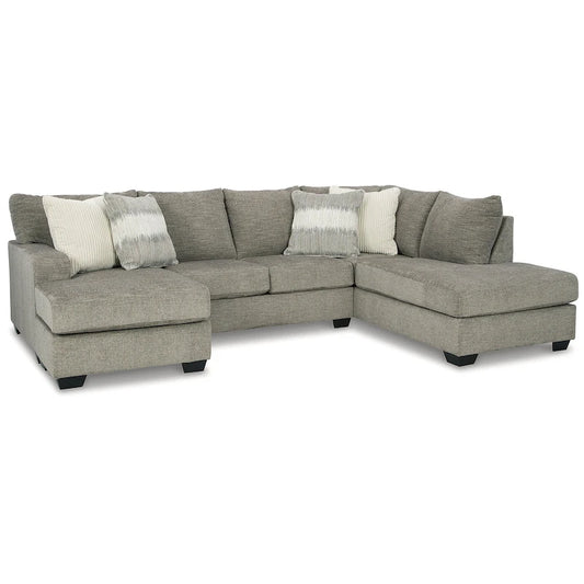 Signature Design by Ashley Creswell Gray 2-Piece Sectional with Chair - 125W x 87D x 39H