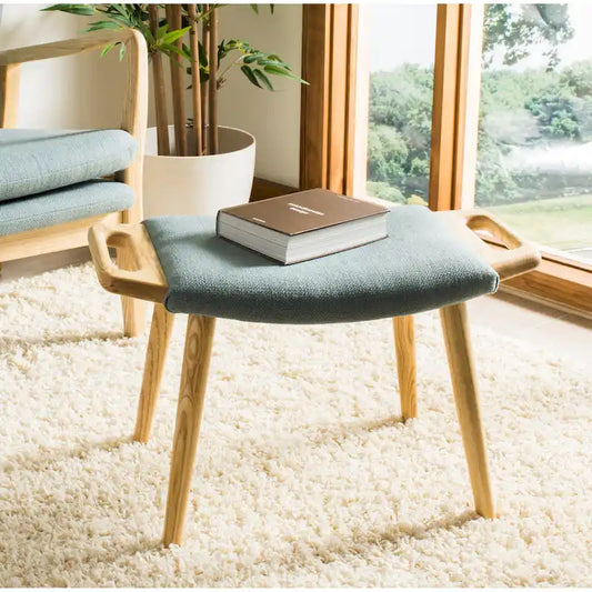 SAFAVIEH Zipora Beige/Natural Mid-Century Bench - 11.8 x 24.6 x 15.4 - 12Wx25Dx15H