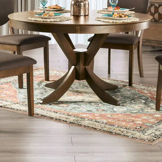 Oskam I Transitional Walnut Wood 5-Piece Dining Set by Furniture of America