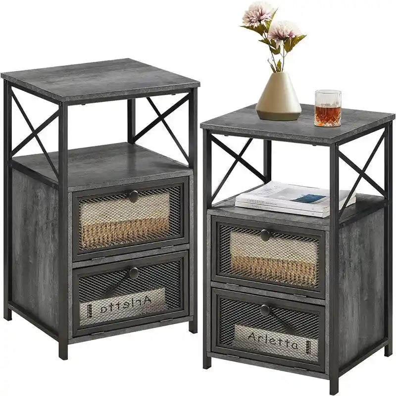 Modern Night Stand with Storage Space