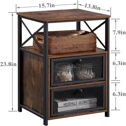 Modern Night Stand with Storage Space