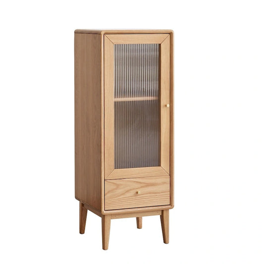 Nestfair Solid Wood Storage Cabinet with Shelves and Drawer - N/A