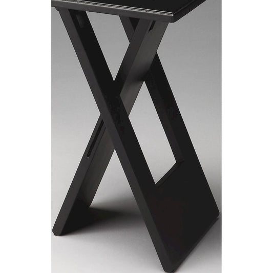 Handmade Hammond Black Folding Table (India)