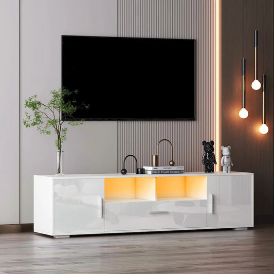 TVstand,TVCabinet,entertainment center TV station,TVconsole,console with LED light belt, light belt can be remote control