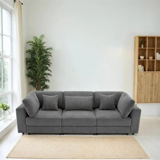 105 3 Seater Sofa with Removable Back Cushions and 5 Pillows