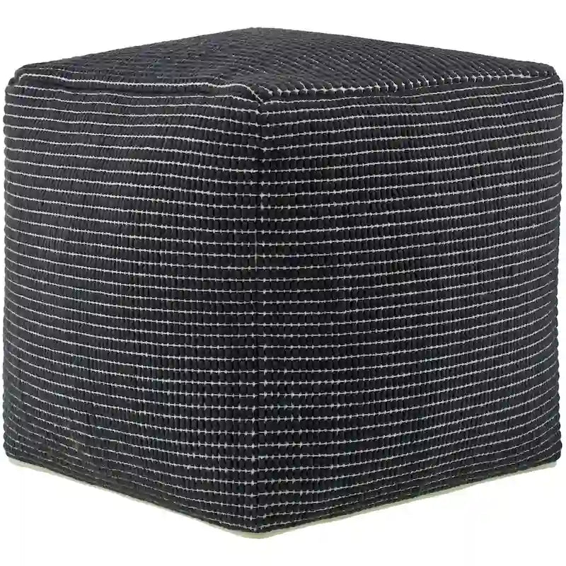 Livabliss Chunky Grid Modern & Contemporary Pouf