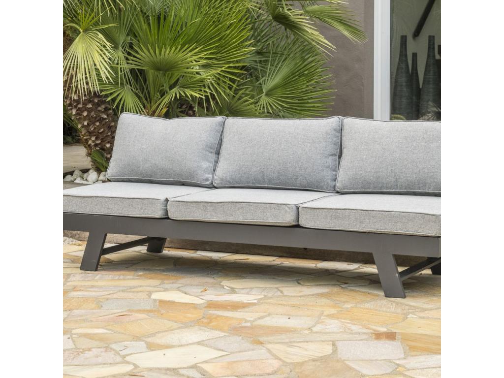 New Parisianestop 34894ALNK 5-6 seater corner garden lounge set in aluminium