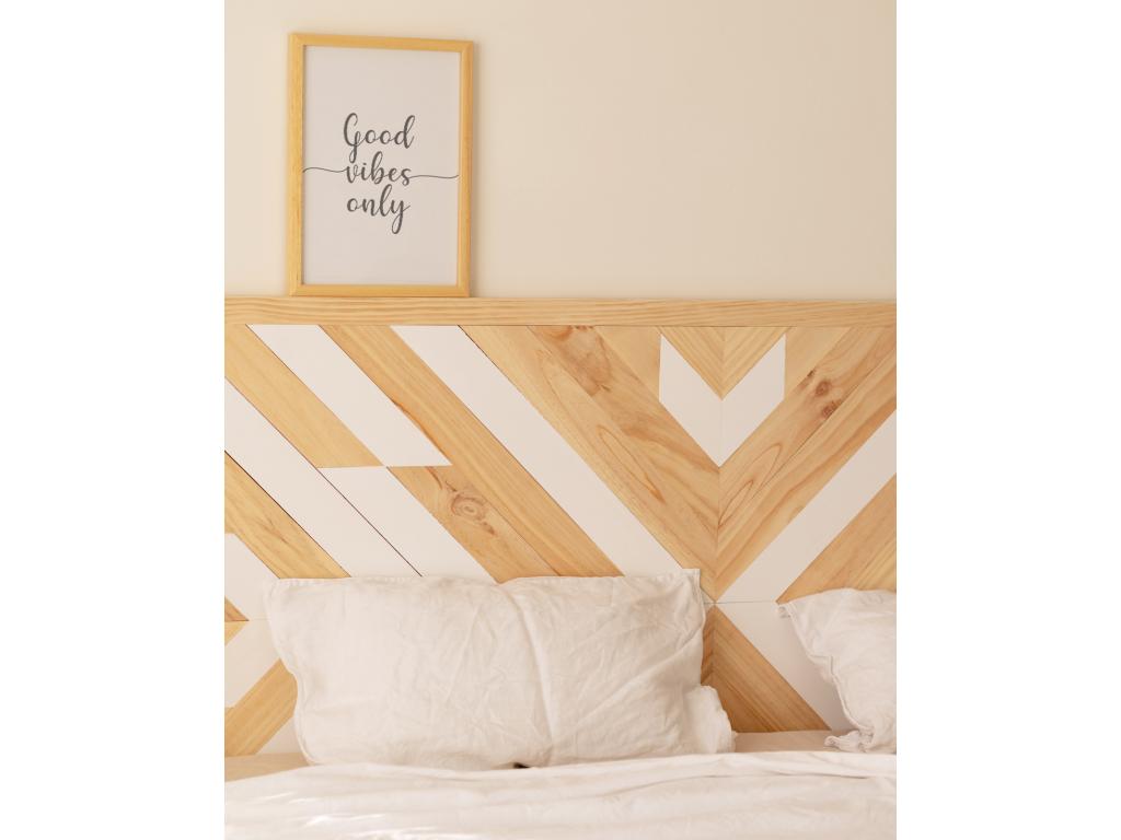 Ethnic pine wood headboard 165x80cm - Maisonpuretop 49391LBGB