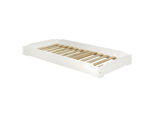 Stackable bed 90x190 cm solid wood white Parisianestop 18072SXLL