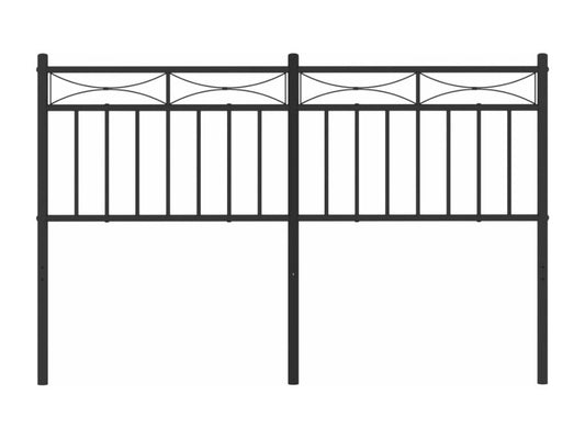 Black metal headboard 135 cm 21512ICAX