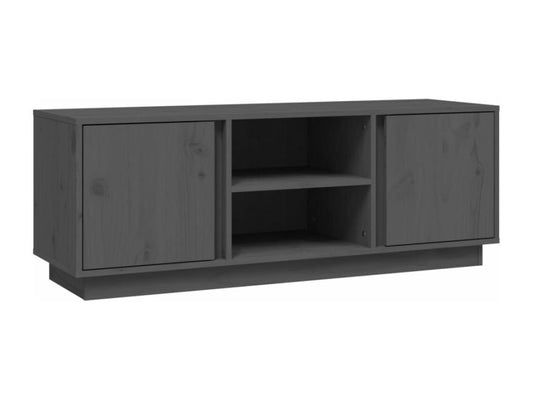 Grey TV stand 110x35x40.5 cm Solid pine wood 63025KWHJ