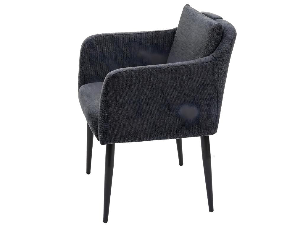 Parisianestop-H93 dining chair, kitchen chair, chaise longue, fabric/textile - dark grey 15450QREO