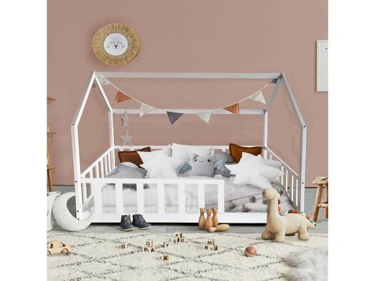 Parisianestop 90x190 Cabin Bed with Slatted Base and Mattress / White 41120NNUK