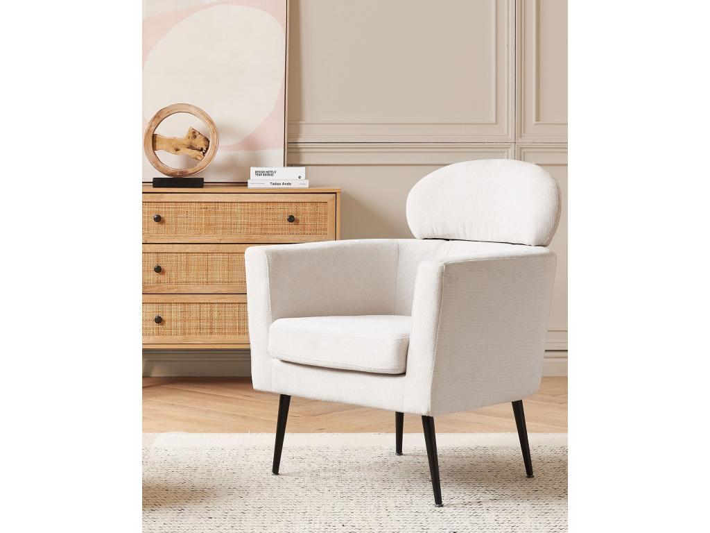 Maisonpuretop Cream Fabric Armchair 97630KVBR