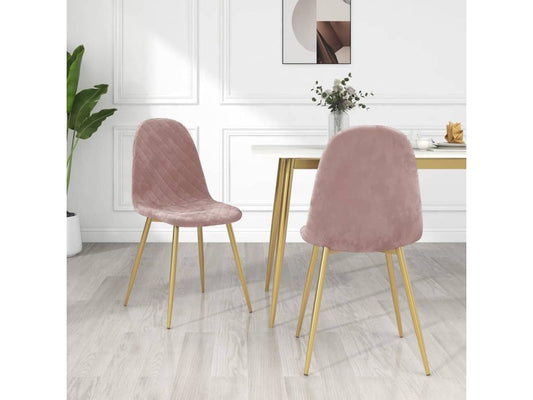 2-Piece Pink Velvet Dining Chairs 13 18293QWHD