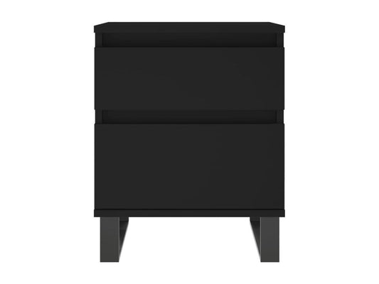 2-piece bedside tables, black, 40x35x50 cm, engineered wood, 59574DMMY