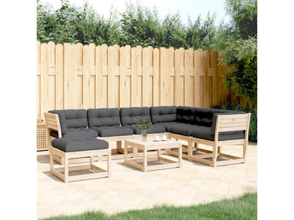 7-piece garden furniture set with cushions, solid pine wood 01921SPZV