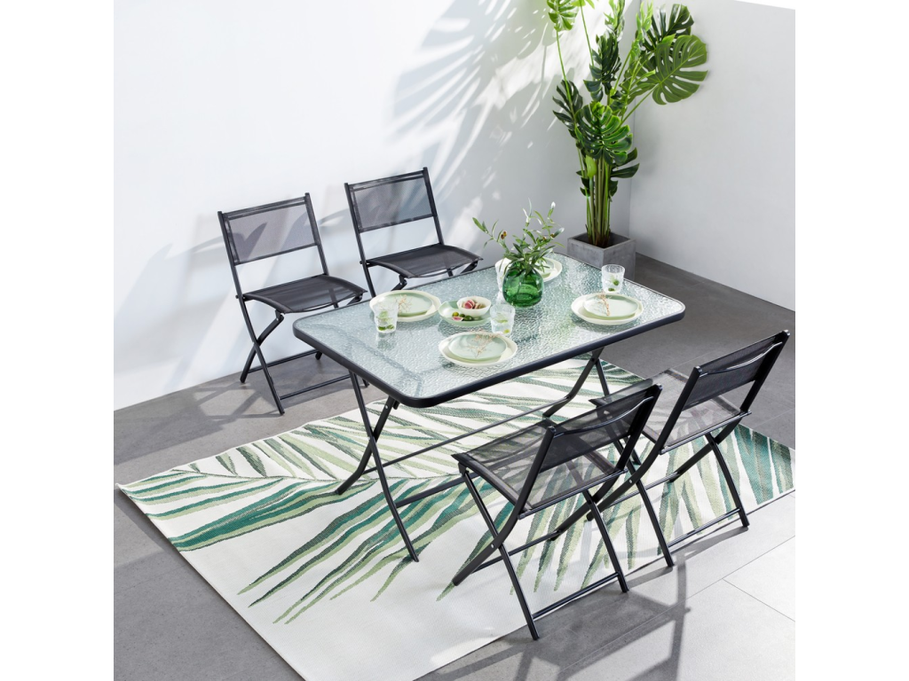 Garden table and 4 chairs Maisonpuretop 32452HDFE