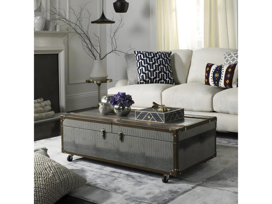 Gray side table 60x120x39.11 cm - Maisonpuretop 54208IZXR