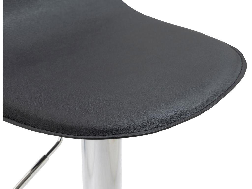 Bar stools - Faux leather / Metal - Black - Artvivrestore 08268SVMM