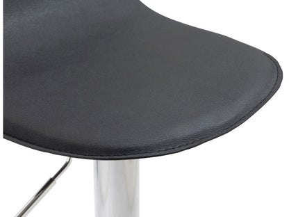 Bar stools - Faux leather / Metal - Black - Artvivrestore 08268SVMM