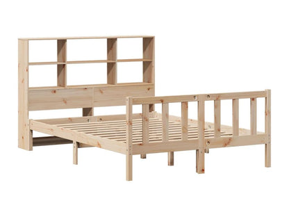 Bookshelf bed without mattress 140x200 cm solid pine wood 54946UTDW