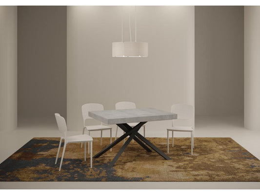 Karida extendable table 90x130/234 cm, concrete grey, anthracite legs 04675WVAR