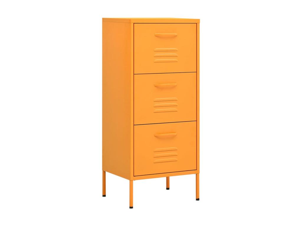 Mustard Yellow Storage Cabinet 42.5x35x101.5 Steel 2 58212YNWK