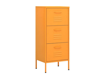 Mustard Yellow Storage Cabinet 42.5x35x101.5 Steel 2 58212YNWK