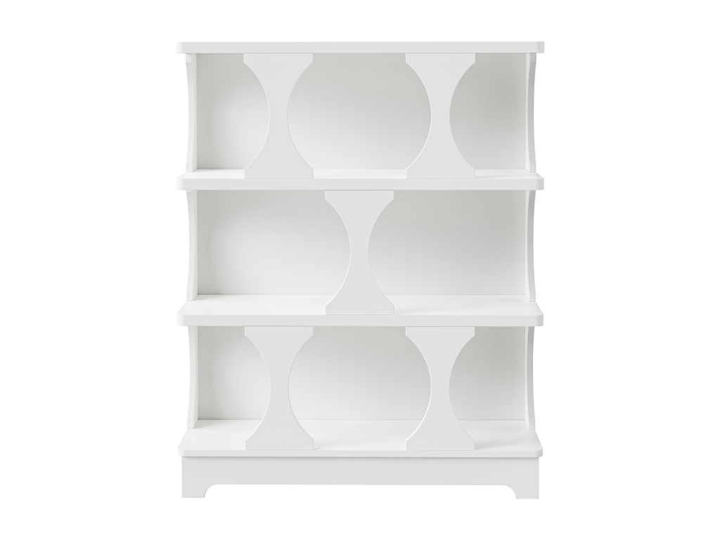 Sturdy vertical bookcase - 3 niches - White 77662GVRH