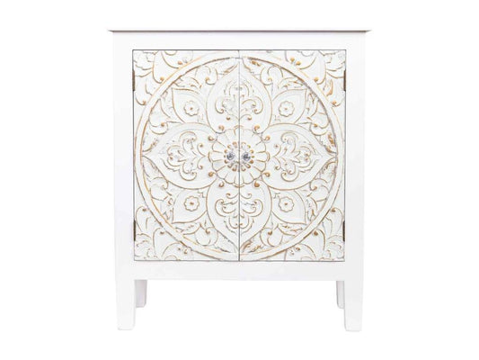 Wooden sideboard with 2 doors, 68x27.5x82 cm, 14398IRAO