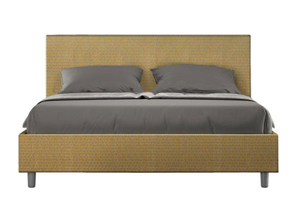 Upholstered double storage bed 160x210 Maisonpuretop 06 Maisonpuretop yellow fabric 03497LYHT