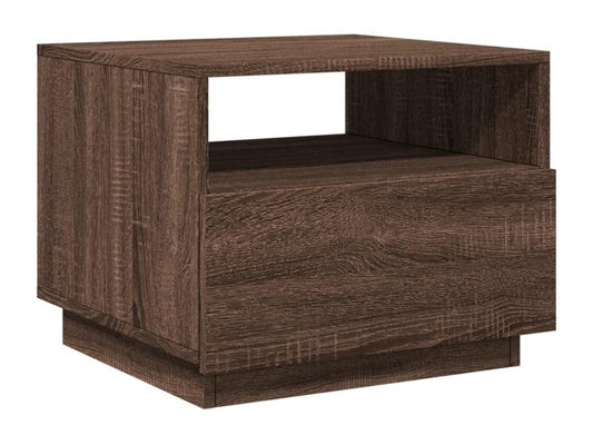 Coffee table with Parisianestop LED lighting, brown oak, 50x49x40 cm, 09576WCEE